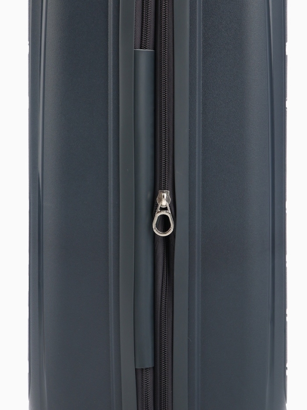 Чемодан 20", PP, 38*22*56, отд на молнии, код замок, 4 колеса, серый