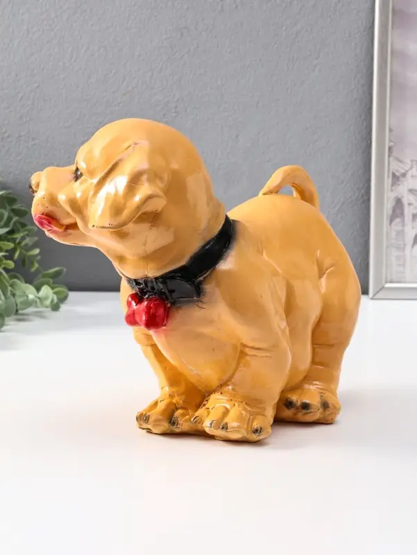 Копилка "Милый пёс" 30 см, бежевый