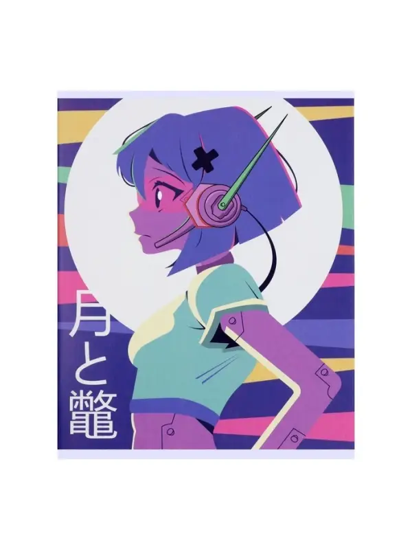 Тетрадь 48 листов в линейку Calligrata &laquo;АнимеArt&raquo;, в линейку, обложка мелованный картон, ВД-лак, блок офсет, МИКС