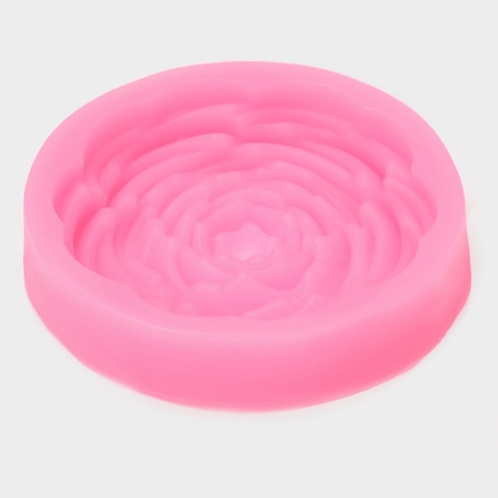 Молд &laquo;Прекрасная роза&raquo;, силикон, 5,7&times;5,7&times;1,2 см, цвет МИКС