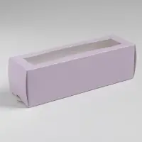 Коробка для макарун, кондитерская упаковка, &laquo;Лаванда&raquo;, 5.5 х 18 х 5.5 см