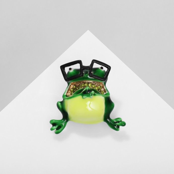 Брошь «Лягушка» крэйзи, цветная в золоте Брошь «Лягушка» крэйзи, цветная в золоте