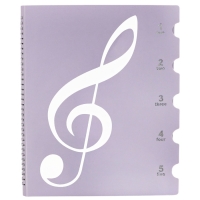 Нотная папка - 30 файлов 60 листов фиолетовая