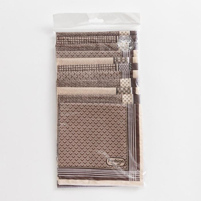 Платки носовые мужские Этель Платки носовые мужские Этель "Серджио" 30*30 см,(набор 12 шт,) цв.коричневый, рис. МИКС