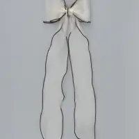 Бант для волос на заколке шоколадный, Коты аристократы