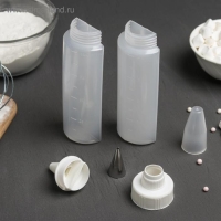 Шприц кондитерский для двухцветного декорирования Доляна &laquo;Дубль&raquo;, 19&times;5 см