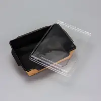 Контейнер с плоской крышкой, черный, 0,5 л, 16 х 12 х 4,5 см