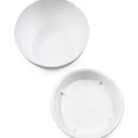 Горшок для цветов с поддоном 0,8 л d14 см h8 см "Фиалочка" белый