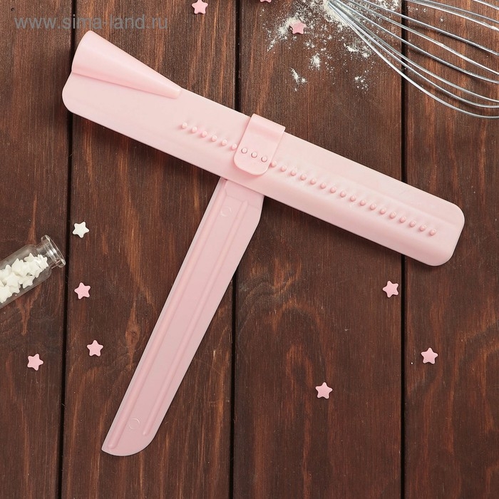 Шпатель кондитерский угловой Доляна, 2 части, 23,5&times;4,7&times;2,6 см