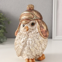 Сувенир полистоун "Сова в шапке-ушанке" 10,5х12х18 см