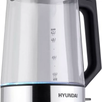 Чайник HYK-G8808 1.7л. 2200Вт черный серебристый