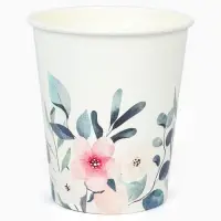 Стакан одноразовый бумажный &laquo;Цветы&raquo;, 250 мл