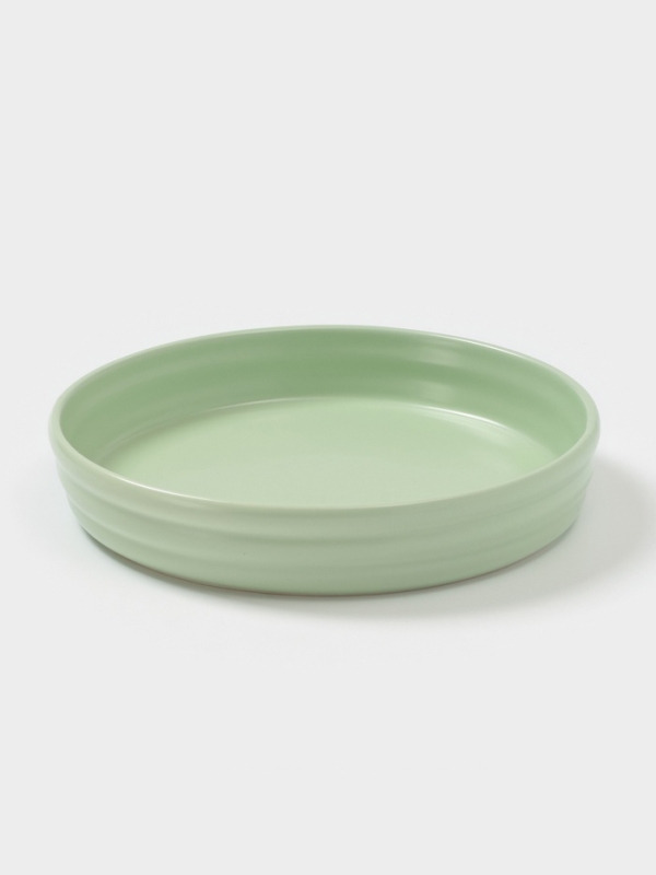 Форма для запекания Доляна &laquo;Зефир&raquo;, 1 л, d=23 см, керамика, круглая, зелёная