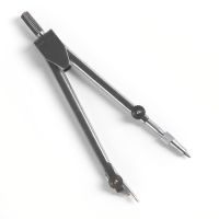 Циркуль металлический 110 мм, в пластиковом пенале, крышка - линейка, с грифелем, МИКС Циркуль металлический 110 мм, в пластиковом пенале, крышка - линейка, с грифелем, МИКС