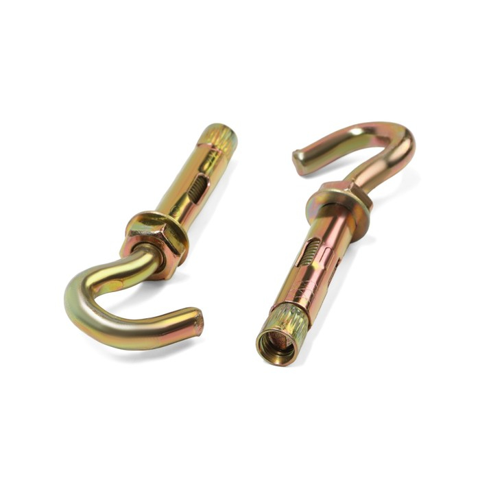 Анкерный болт ЛОМ, с крюком, оцинкованный, 10х60 мм, 50 шт