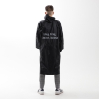 Дождевик взрослый плащ &laquo;Плащ, плащ, танцуй, танцуй&raquo;, размер 42-48, 60 х 110 см, цвет чёрный