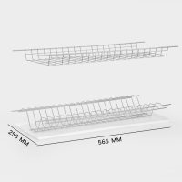 Сушилка для посуды с поддоном для шкафа 60 см, 56.5&times;25.6 см, хром