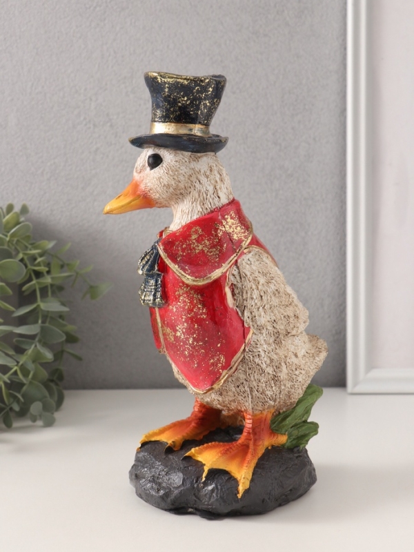 Сувенир полистоун "Синьор гусь" 10,5х14х25 см