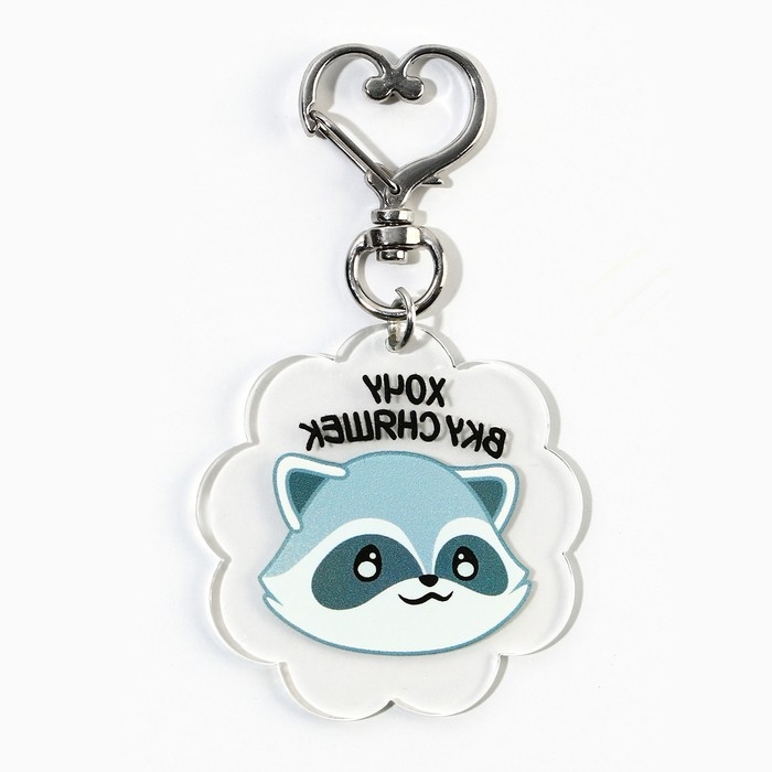 Брелок для ключей акриловый &laquo;Енот&raquo;, 5 х 4,9 см