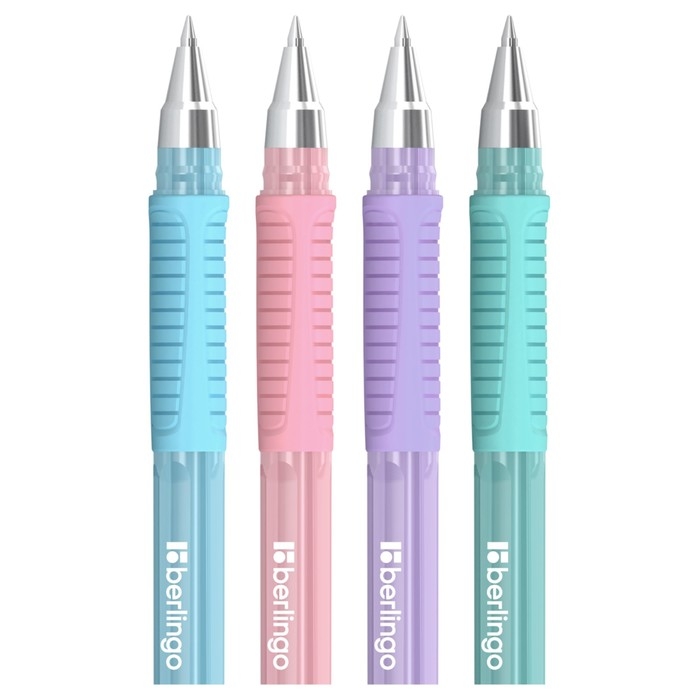 Ручка шариковая Berlingo "Aviator Pastel" синяя, 0,7мм, грип, корпус микс