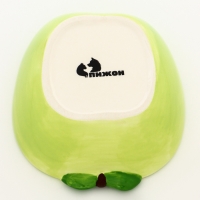 Миска керамическая для грызунов "Зелёное яблоко" 8,5 х 13 х 4 см