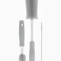 Набор ёршиков для бутылочек и сосок, 3 шт, цв. серый, в коробке, M&B