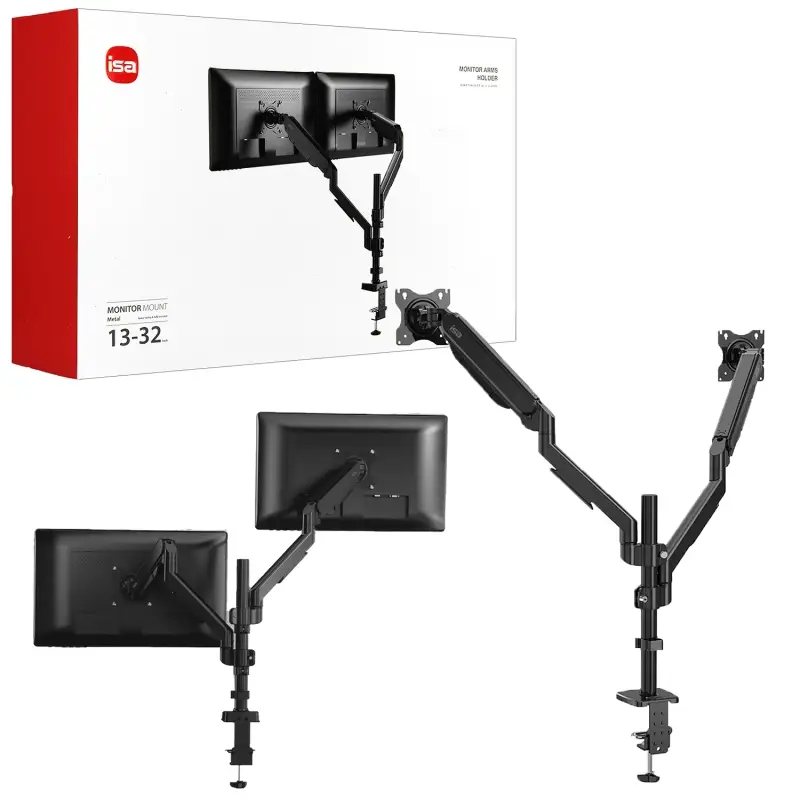 Кронштейн для двух мониторов с газлифтом 13"-32" MH-B2 ISA (4шт/кор)