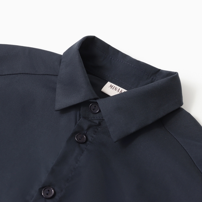 Рубашка для мальчика MINAKU: School Collection, тёмно-синяя, рост 152 см