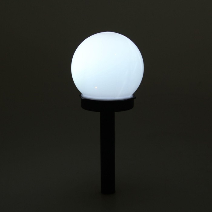 Садовый светильник на солнечной батарее &laquo;Малый шар&raquo;, 10&times;32&times;10 см, 1 LED, свечение белое