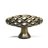 Ручка кнопка ТУНДРА PK039AB, цвет бронза, 8 шт TMP