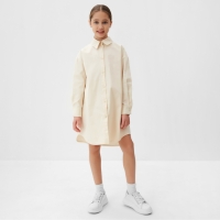Платье-рубашка для девочки MINAKU, цвет бежевый, рост 158 см Платье-рубашка для девочки MINAKU, цвет бежевый, рост 158 см