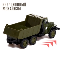 Грузовик металлический &laquo;УРАЛ &laquo;Армия&raquo;, инерция, масштаб 1:43, цвет зелёный