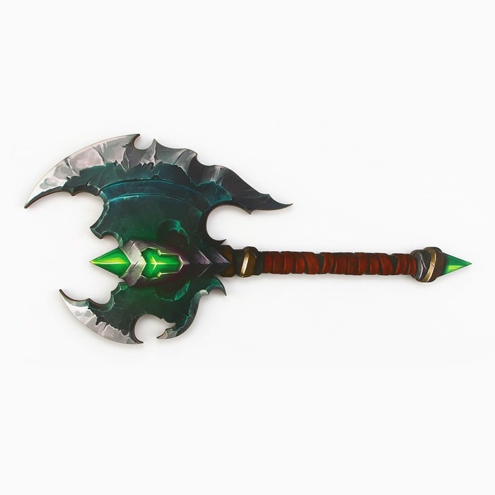 Деревянное оружие, детское сувенирное &laquo;Зеленый&raquo;, топор орка, 11,9 х 25,6 см