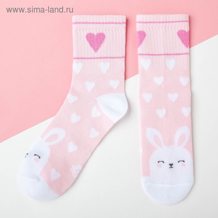 Носки детские KAFTAN &laquo;Зайка&raquo;, размер 16-18, цвет розовый
