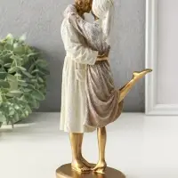 Сувенир полистоун "Влюблённые в банных халатах" 7,5х13,5х26 см