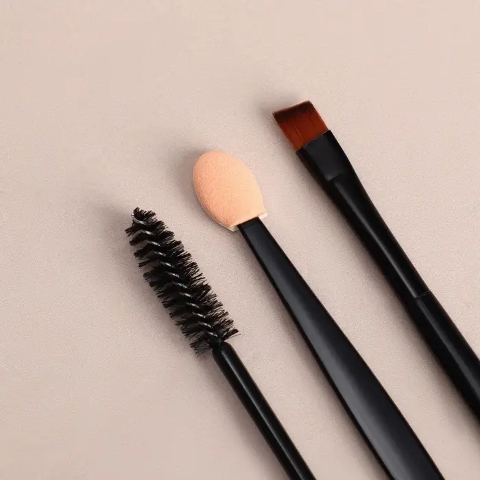 Набор для макияжа, 3 предмета, чёрный