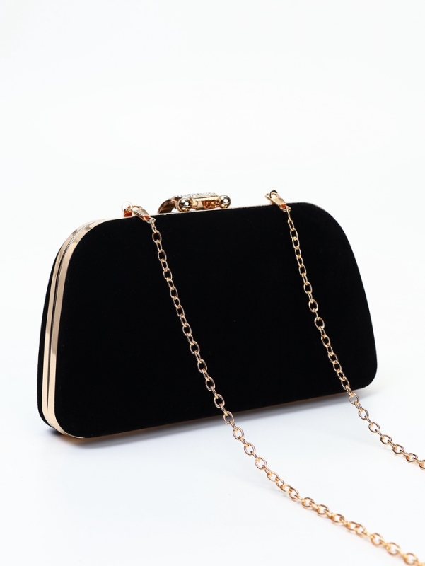 Сумка жен, 20*6*12, отд на фермуаре, цепь, текстиль, черный Сумка жен, 20*6*12, отд на фермуаре, цепь, текстиль, черный