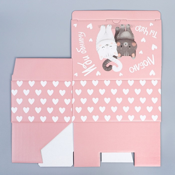 Коробка подарочная сборная, упаковка, &laquo;Иди обниму&raquo;, 22 х 15 х 10 см