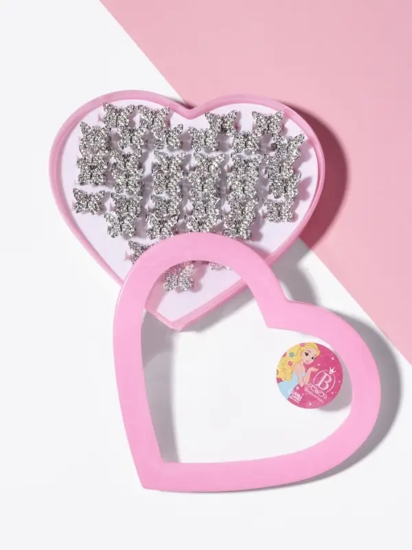 Кольцо детское Выбражулька &laquo;Бабочка&raquo;, стразы, белое в серебре, безразмерное