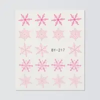 Слайдеры для ногтей &laquo;Снежинки&raquo;, розовые