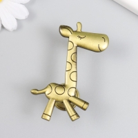 Ручка для шкатулки металл "Жираф" бронза 7,7х5,5х2,3 см Ручка для шкатулки металл "Жираф" бронза 7,7х5,5х2,3 см