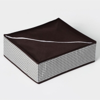 Органайзер для хранения белья Доляна &laquo;Вилли&raquo;, 18 ячеек, 35&times;30&times;12 см, цвет бело-коричневый