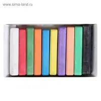 Мелки цветные &laquo;АЛГЕМ&raquo;, в наборе 10 штук, квадратные