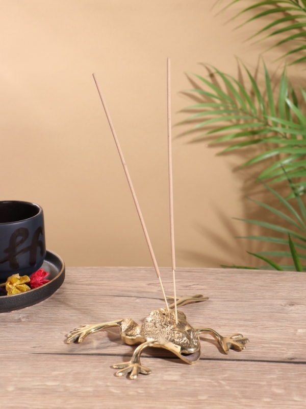 Подставка под благовония &laquo;Лягушка&raquo;, латунь, 15&times;16&times;3.5 см