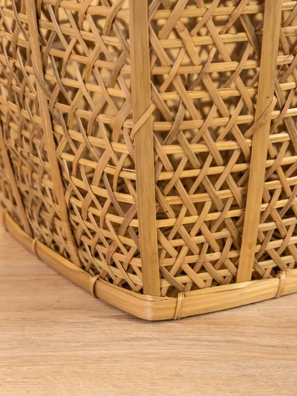 Корзина плетёная "Баскет" бамбук 27х27х37 см, светлая
