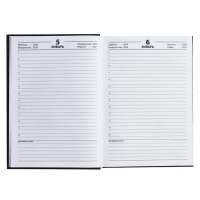 Ежедневник полудатированный на 4 года А5, 192 листа, обложка бумвинил, чёрный Ежедневник полудатированный на 4 года А5, 192 листа, обложка бумвинил, чёрный