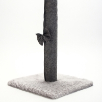 Когтеточка-столбик"Пижон" с игрушкой бантиком 30 х 30 х 50см, серый