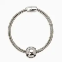 Набор 2 пред-та: колье, браслет "Бусина на нитях", цвет серебро