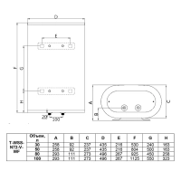 Умный накопительный водонагреватель 80 литров c Wi-Fi