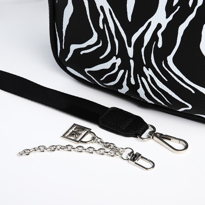 Сумка женская из искусственной кожи &laquo;Зебра&raquo;, 19х14х6 см.